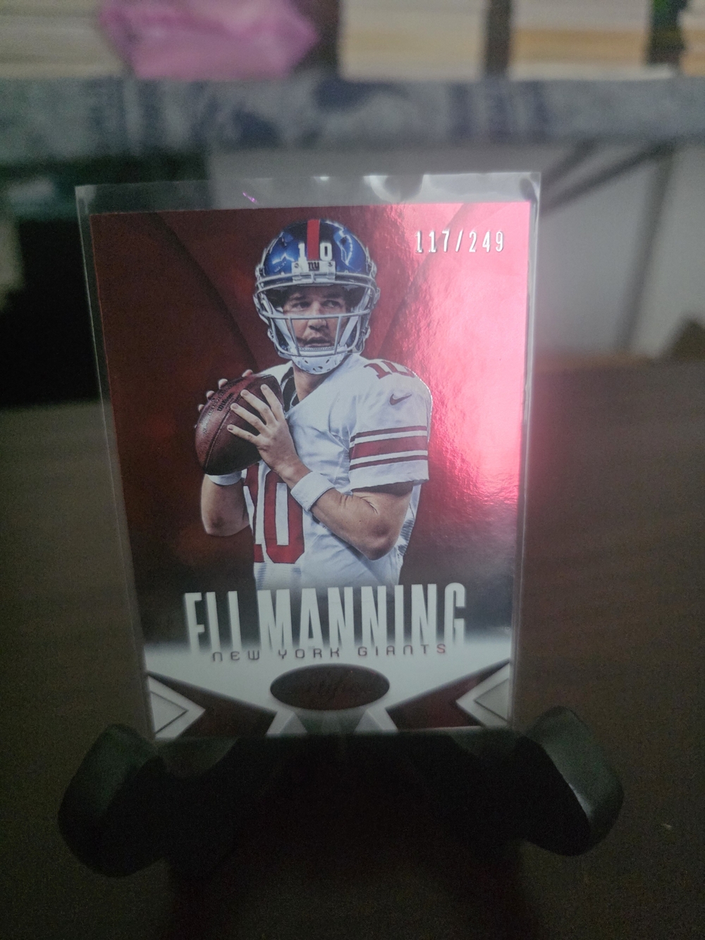 Panini Eli Manning # (117/249) Football Card - Blue, Red, White
